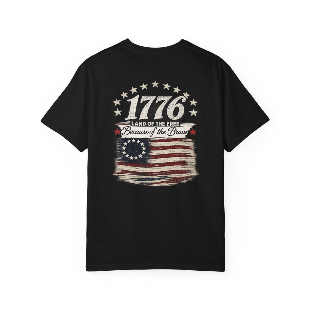 1776 Land of the Free Because of the Brave Shirt