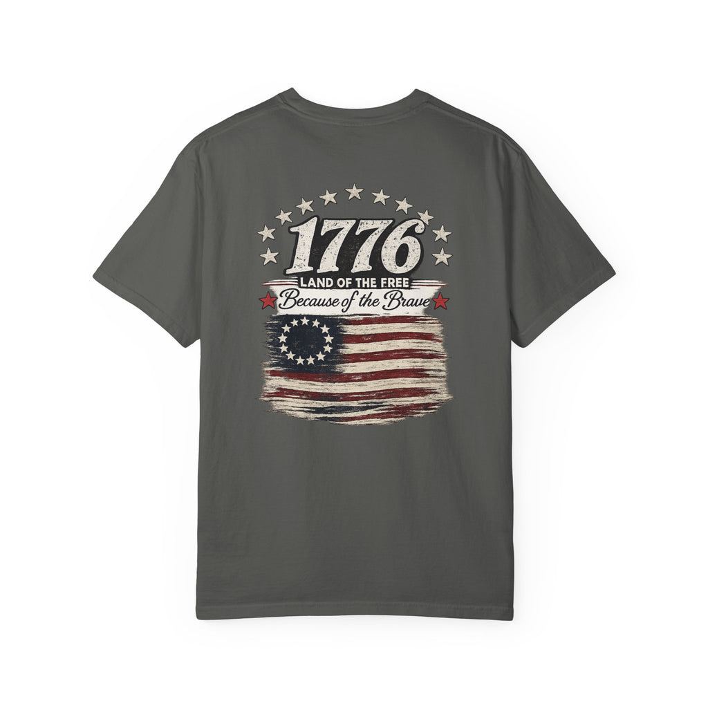 1776 Land of the Free Because of the Brave Shirt