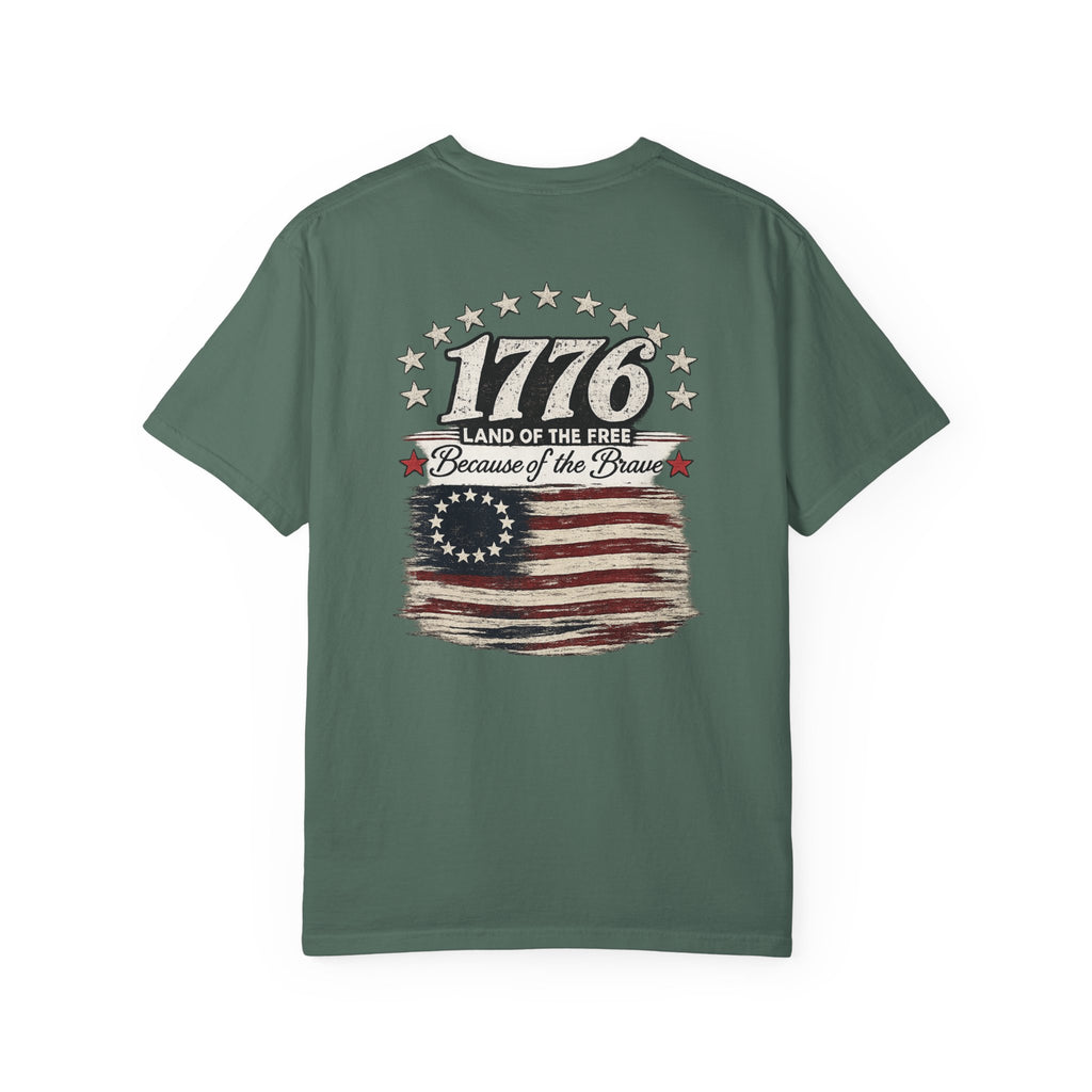 1776 Land of the Free Because of the Brave Shirt