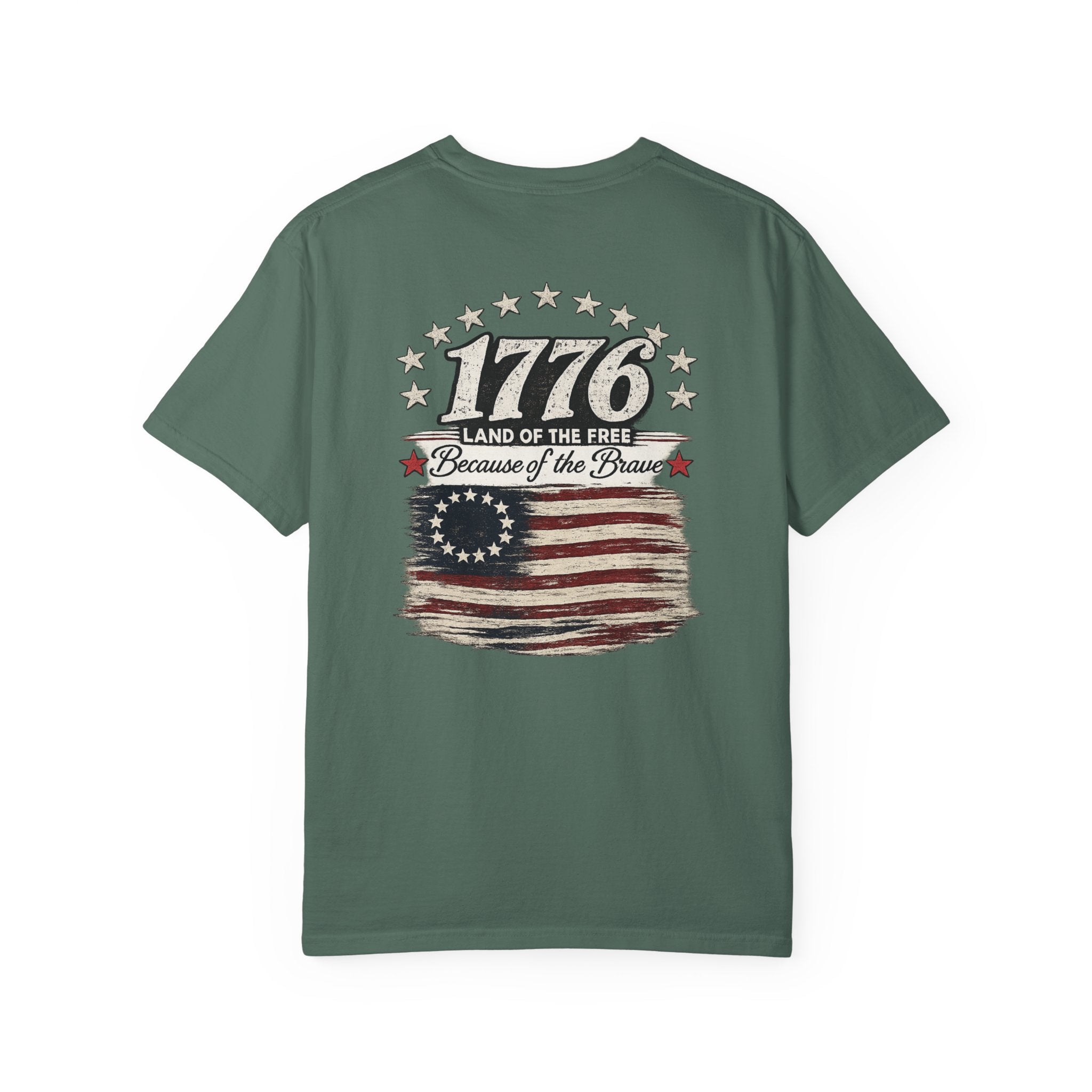 1776 Land of the Free Because of the Brave Shirt