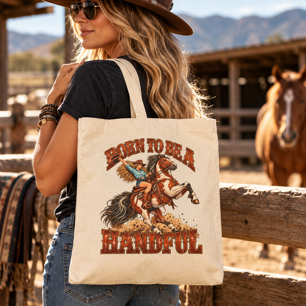 Born To Be A Handful Canvas Tote Bag