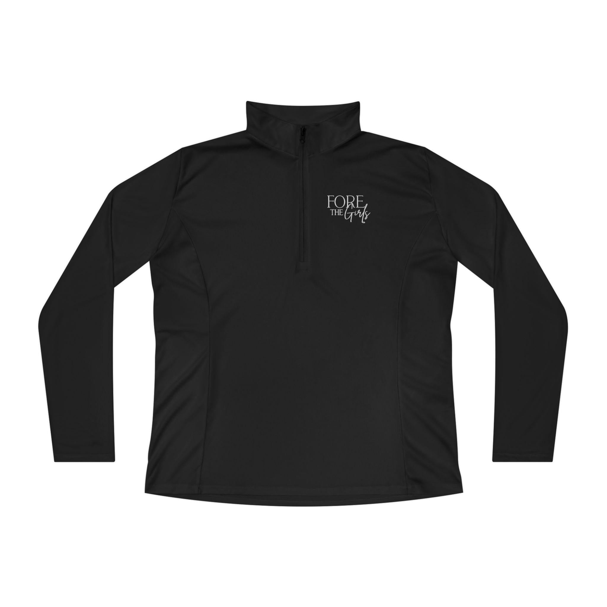 FORE The Girls Embroidered Quarter-Zip Pullover