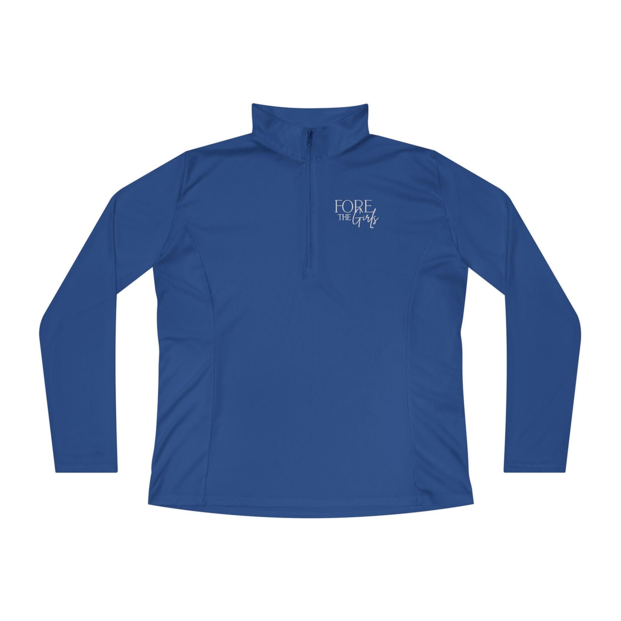 FORE The Girls Embroidered Quarter-Zip Pullover