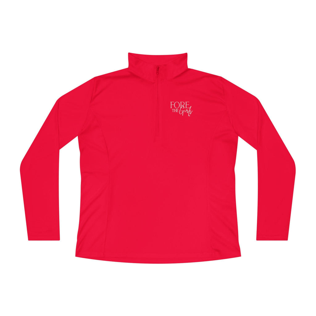 FORE The Girls Embroidered Quarter-Zip Pullover
