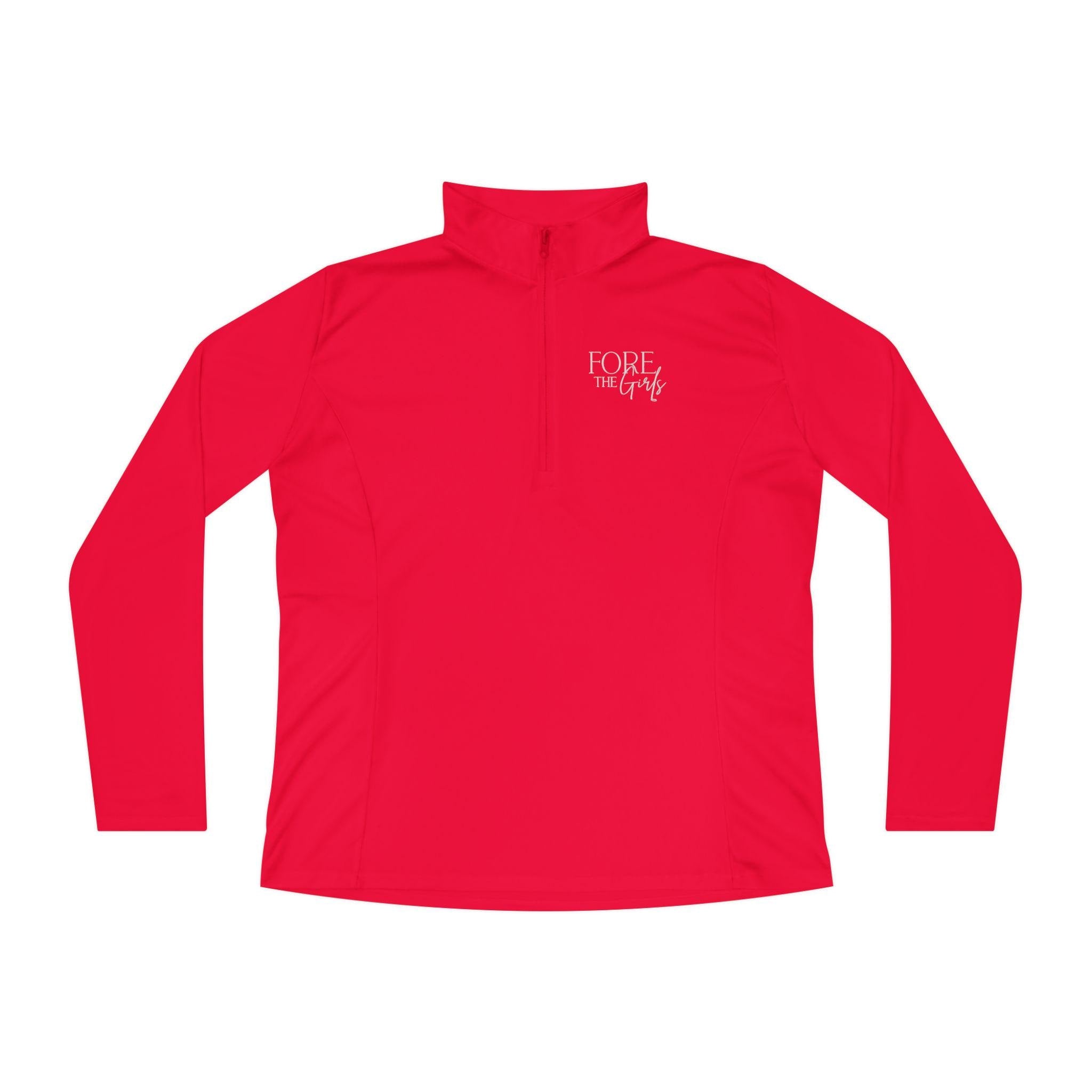 FORE The Girls Embroidered Quarter-Zip Pullover