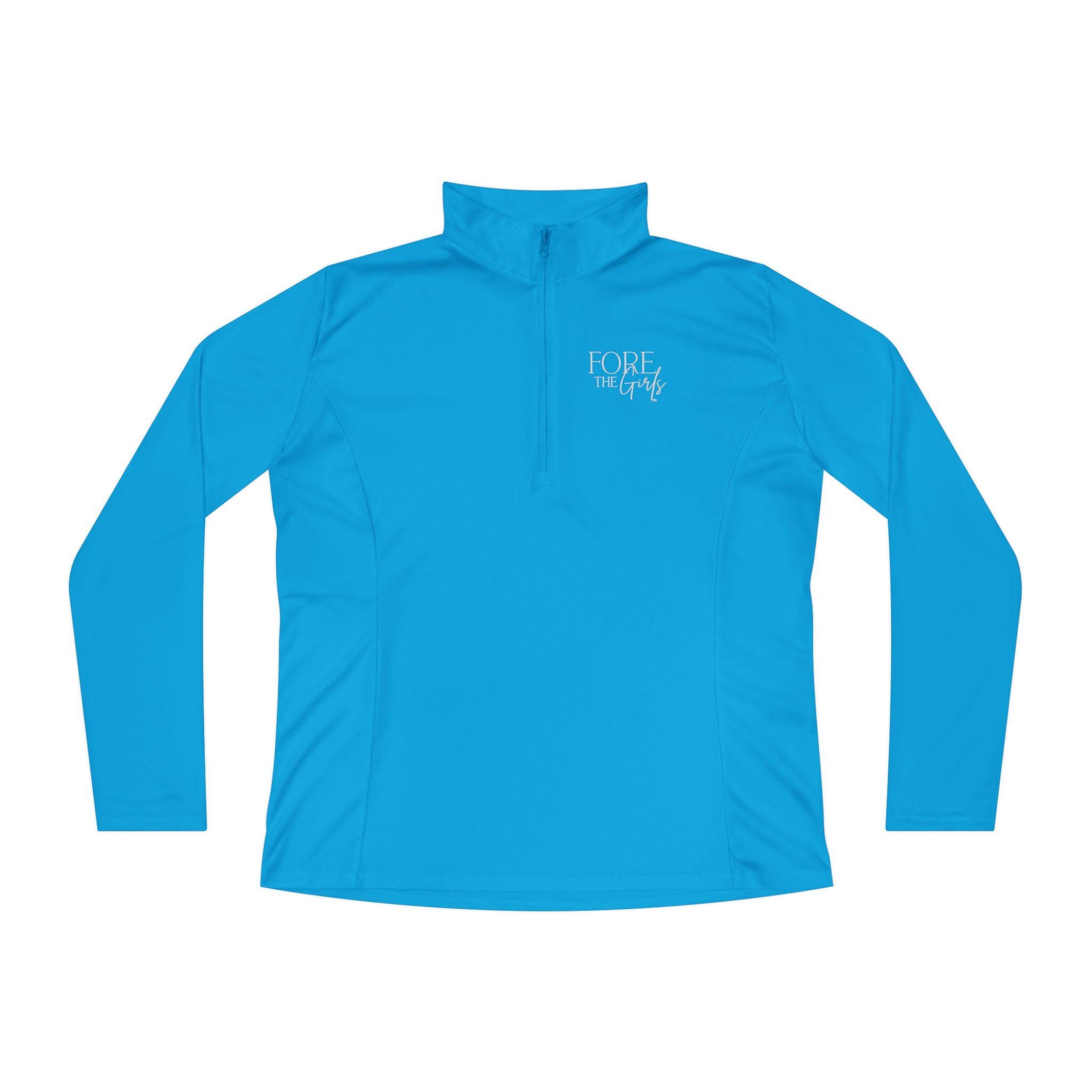 FORE The Girls Embroidered Quarter-Zip Pullover
