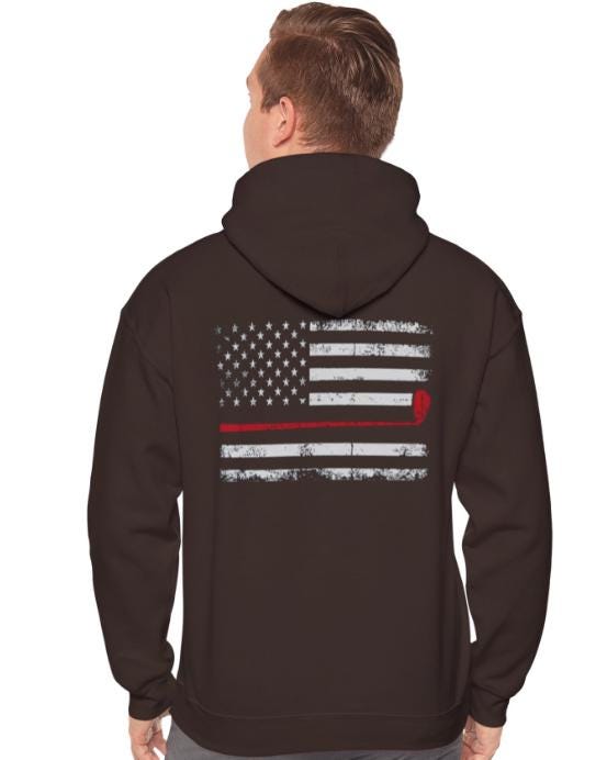 Thin Red Line American Flag Hoodie