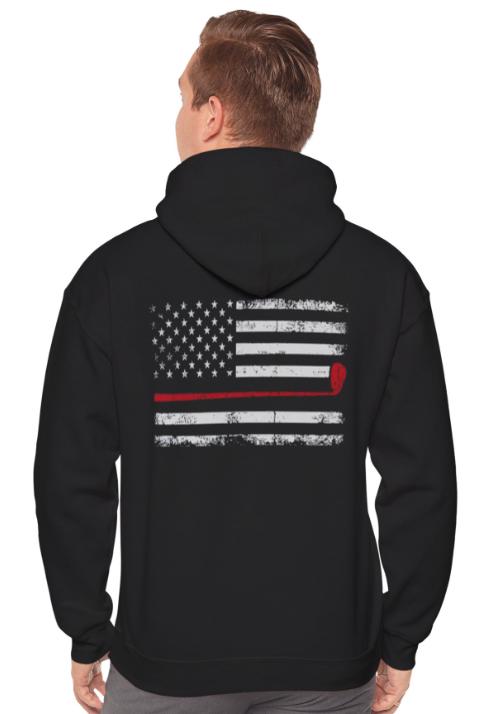 Thin Red Line American Flag Hoodie
