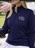 FORE The Girls Embroidered Quarter-Zip Pullover