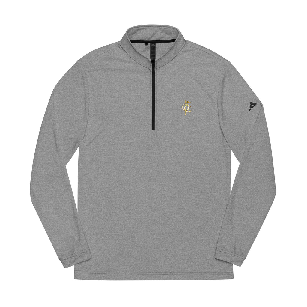 Gold Golf Monogram Logo Quarter-Zip Pullover